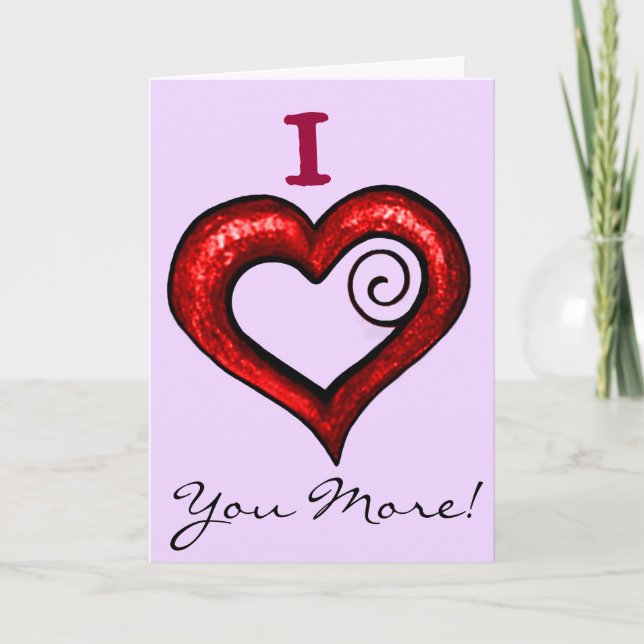 Cartes Pour Fêtes Annuelles Coeur roux (Devant)
