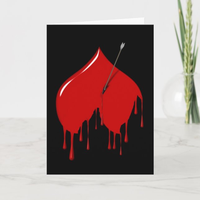 Cartes Pour Fêtes Annuelles Coeur supérieur (Ajouter du texte) (Devant)