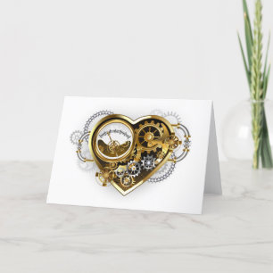 Cartes Pour Fêtes Annuelles Coeur vapeur avec un manomètre