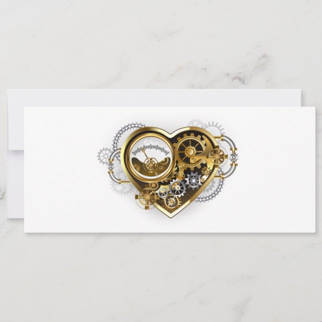 Cartes Pour Fêtes Annuelles Coeur vapeur avec un manomètre (Devant)