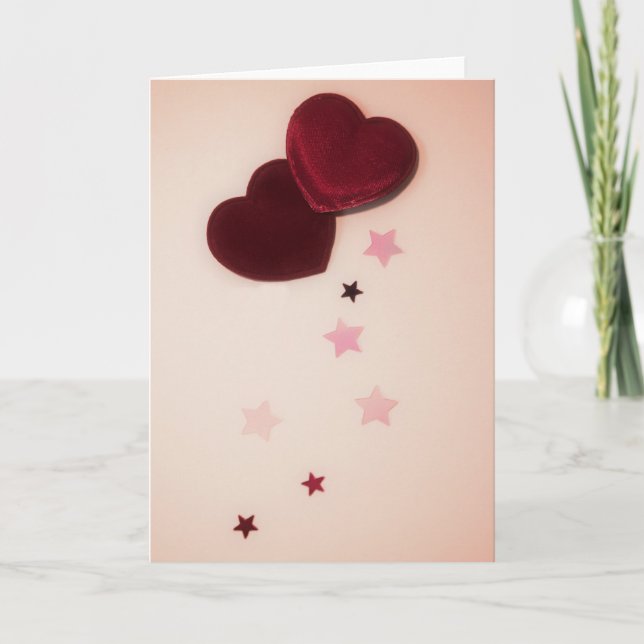 Cartes Pour Fêtes Annuelles Coeurs d'amour (Devant)