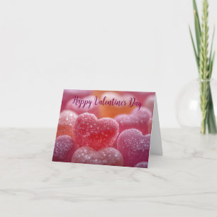 Cartes Pour Fêtes Annuelles Cœurs de bonbon au sucre rose pour la Saint-Valent