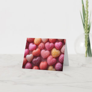 Cartes Pour Fêtes Annuelles Cœurs de bonbon au sucre rose pour la Saint-Valent