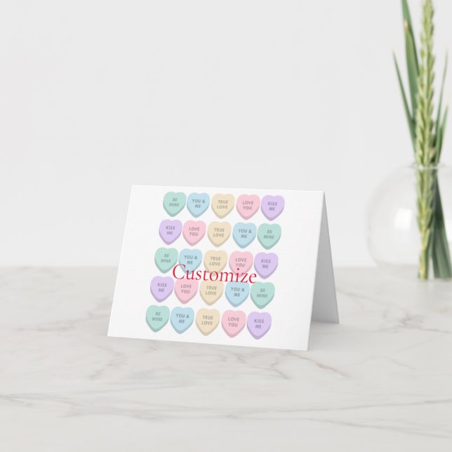 Cartes Pour Fêtes Annuelles Cœurs de bonbons de la Saint-Valentin Thunder_Cove (Devant)