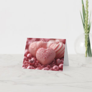 Cartes Pour Fêtes Annuelles Cœurs de Chocolat Rose Vœux de la Saint-Valentin