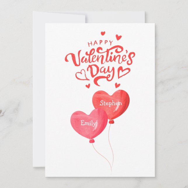 Cartes Pour Fêtes Annuelles Cœurs de l'amour personnalisés pour la Saint-Valen (Devant)