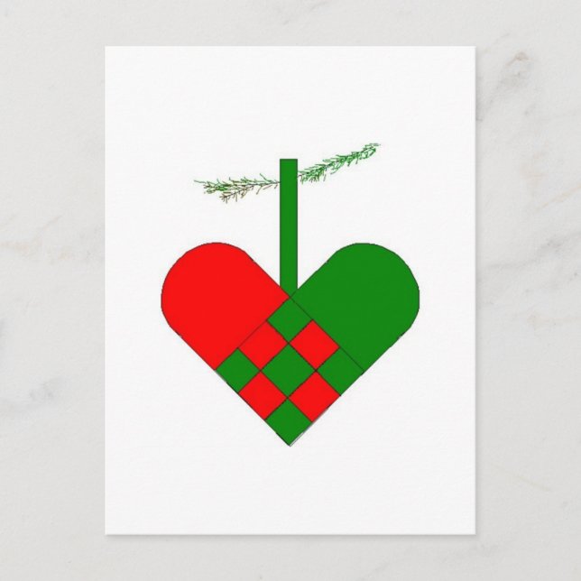 Cartes Pour Fêtes Annuelles Coeurs de Noël scandinaves (Devant)