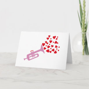 Cartes Pour Fêtes Annuelles Coeurs de trompette