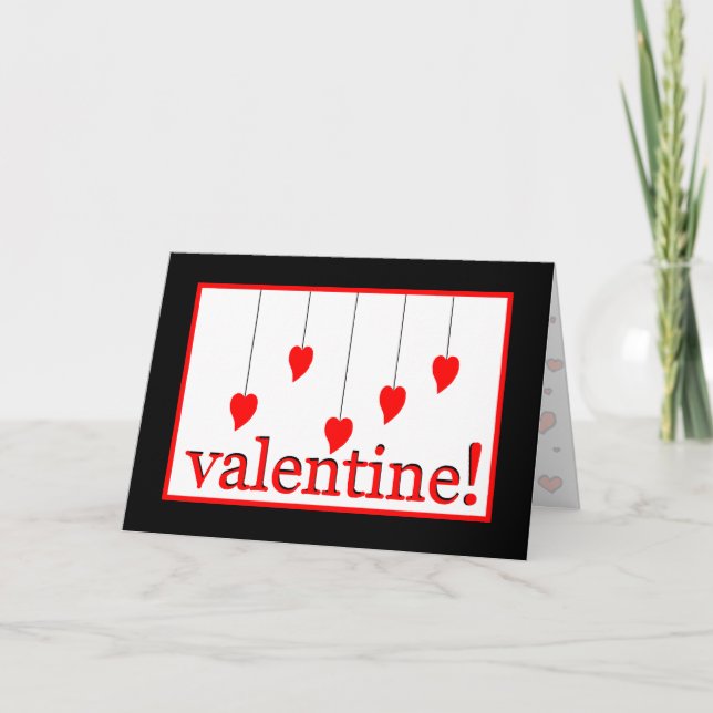Cartes Pour Fêtes Annuelles Coeurs de Valentines (Devant)