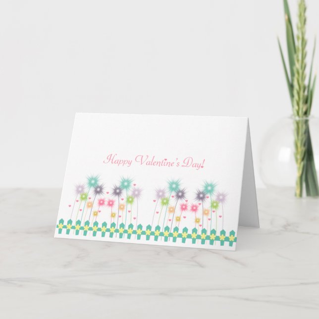 Cartes Pour Fêtes Annuelles Coeurs et Dandelions Valentine (Devant)