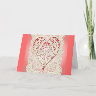 Cartes Pour Fêtes Annuelles COEURS et DENTELLE de CUPIDON par SHARON SHARPE