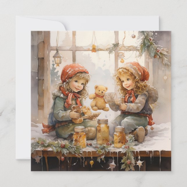 Cartes Pour Fêtes Annuelles Coeurs joyeux : Noël chaud (Devant)
