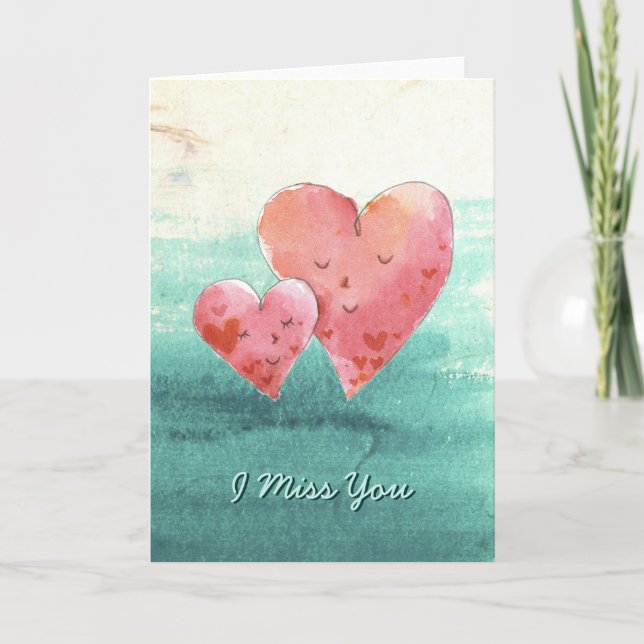 Cartes Pour Fêtes Annuelles Coeurs mignons d'amour de beaux-arts - tu me (Devant)