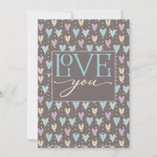 Cartes Pour Fêtes Annuelles Coeurs muets, AIME-toi, VALENTINES