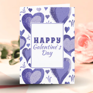 Cartes Pour Fêtes Annuelles Coeurs pourpres Bonne Saint-Galentin