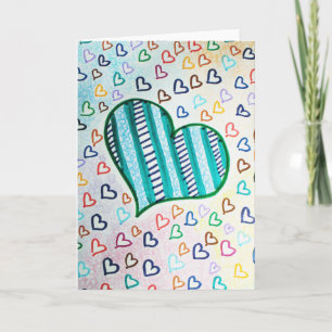 Cartes Pour Fêtes Annuelles Coeurs rétro des années 80 pour la Saint Valentin