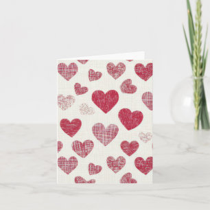 Cartes Pour Fêtes Annuelles Coeurs rose et rouge Salutation de Saint Valentin