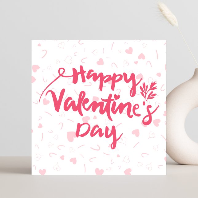 Cartes Pour Fêtes Annuelles Cœurs roses Joyuse Saint-Valentin (Créateur téléchargé)