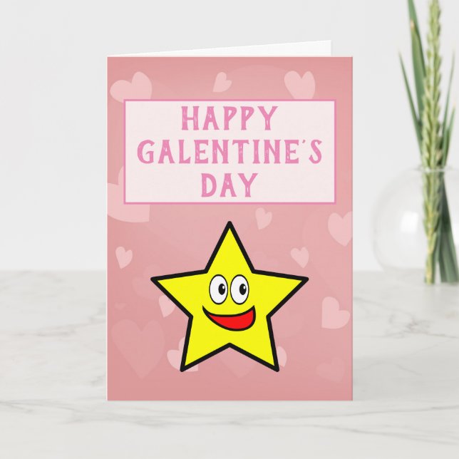 Cartes Pour Fêtes Annuelles Coeurs roses mignons Amis de la Saint-Galentin (Devant)