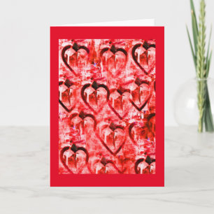 Cartes Pour Fêtes Annuelles Coeurs rouges