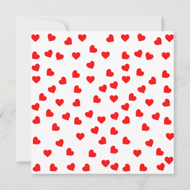Cartes Pour Fêtes Annuelles Coeurs rouges joueurs (Devant)
