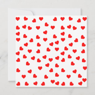 Cartes Pour Fêtes Annuelles Cœurs rouges ludiques 