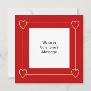 Cartes Pour Fêtes Annuelles Cœurs simples Saint-Valentin Ajouter un message au