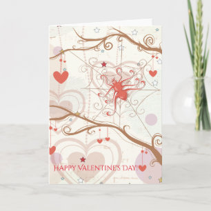 Cartes Pour Fêtes Annuelles Coeurs Web Heureuses Saintes-Valentin mignons Spid