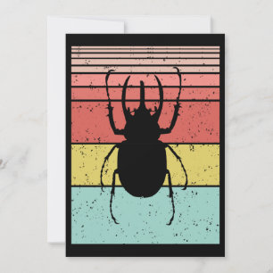 CARTES POUR FÊTES ANNUELLES COLÉOPTÈRE INSECTE VINTAGE