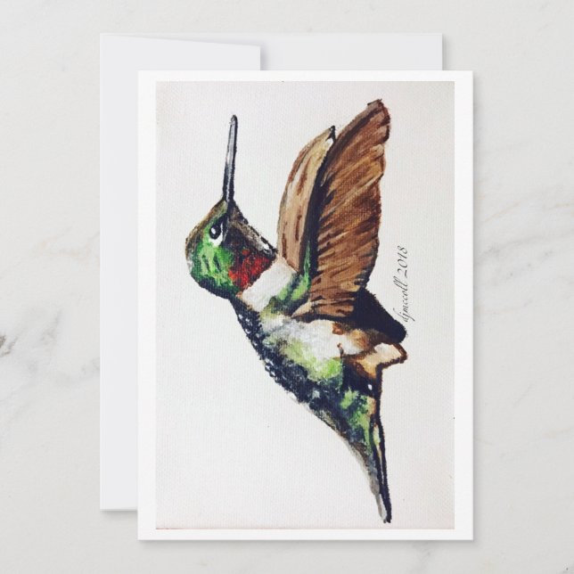 Cartes Pour Fêtes Annuelles Colibri (Devant)