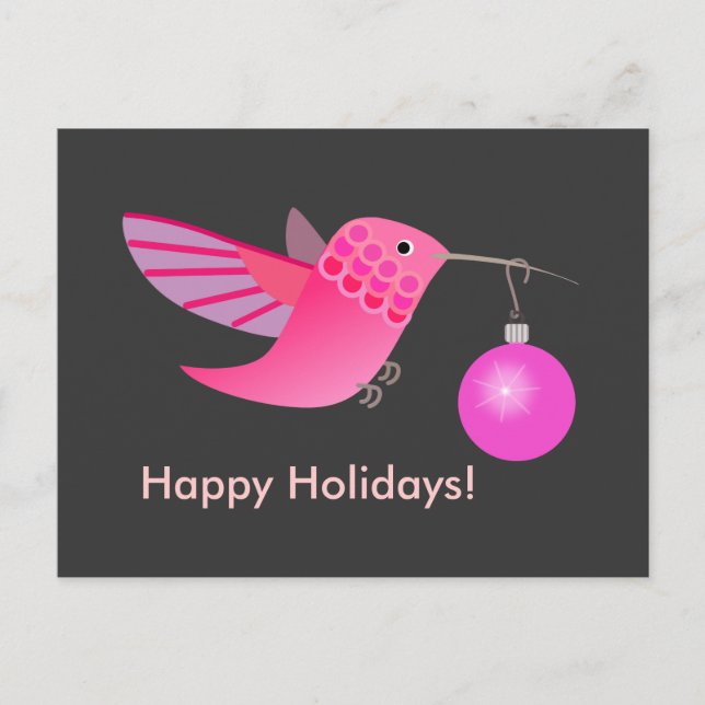 Cartes Pour Fêtes Annuelles Colibri de vacances (Devant)