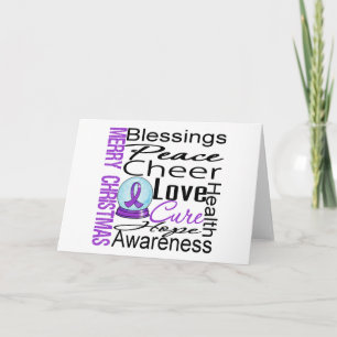 Cartes Pour Fêtes Annuelles Collage de maladie d'Alzheimer de vacances de Noël