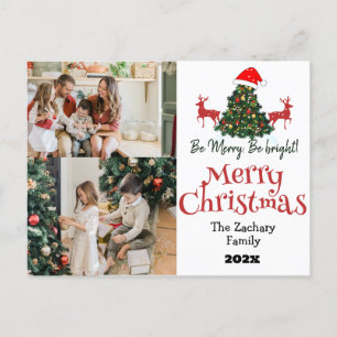 Cartes Pour Fêtes Annuelles Collage de photos de famille de Noël simple et élé