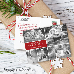 Cartes Pour Fêtes Annuelles Collage de photos moderne Joyeux Noël