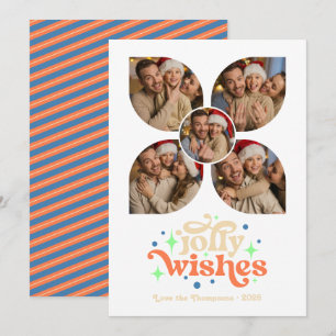 Cartes Pour Fêtes Annuelles Collage de photos rétro de vacances côtières de No