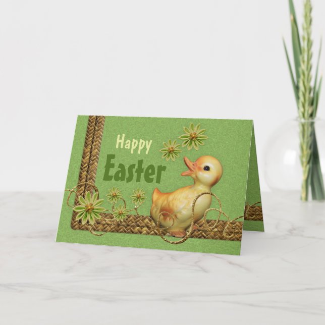 Cartes Pour Fêtes Annuelles Collage de poulet Whimsy CC0847 Joyeux Pâques (Devant)