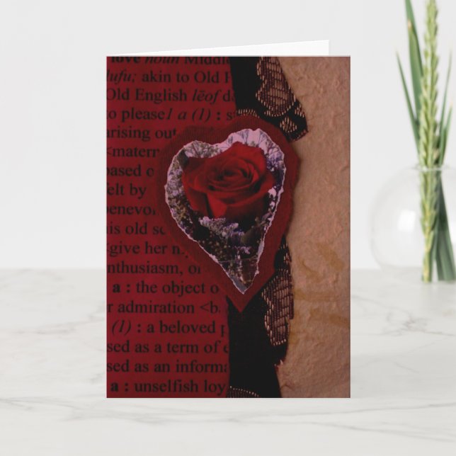 CARTES POUR FÊTES ANNUELLES COLLAGE DE VALENTINE (Devant)