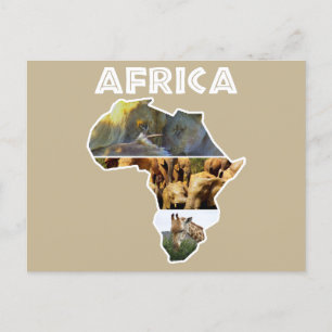 Cartes Pour Fêtes Annuelles Collage du continent africain