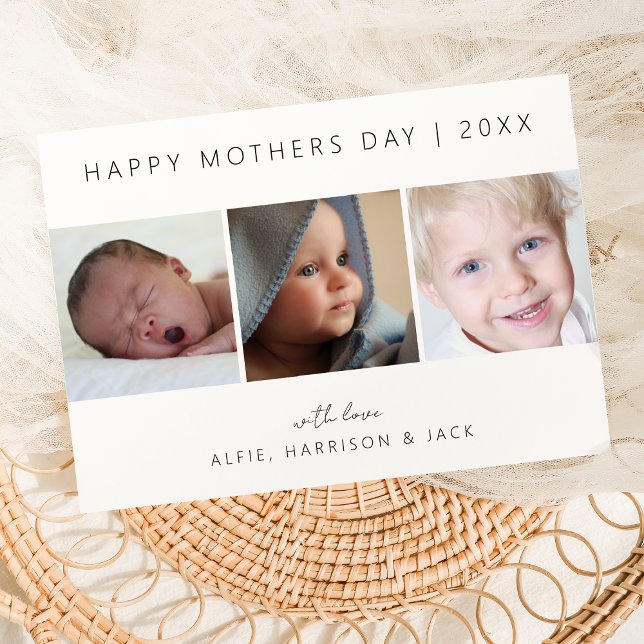 Cartes Pour Fêtes Annuelles Collage photo classique moderne (Créateur téléchargé)