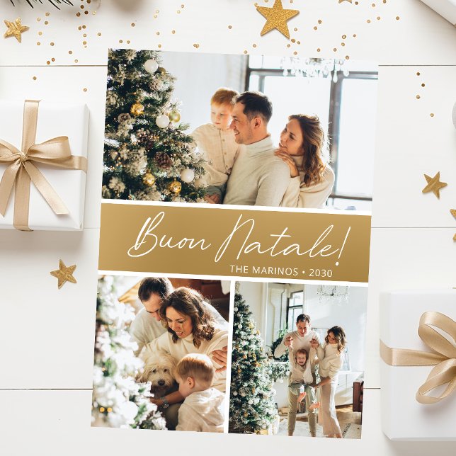 Cartes Pour Fêtes Annuelles Collage photo de Buon Natale (Créateur téléchargé)