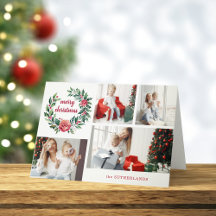 Collage photo de couronne de Noël colorée festive