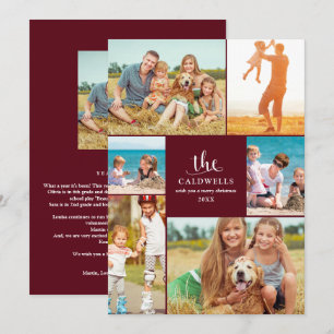 Cartes Pour Fêtes Annuelles Collage photo de l'année traditionnelle en revue  