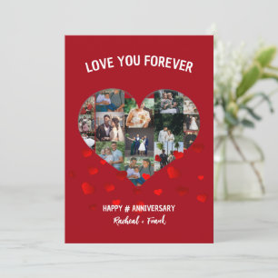 Cartes Pour Fêtes Annuelles Collage photo de l'anniversaire de mariage personn