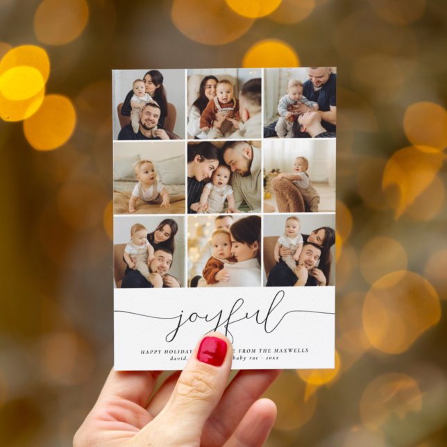 Cartes Pour Fêtes Annuelles Collage photo de Noël joyeux et Faits saillants de (Créateur téléchargé)