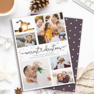 Cartes Pour Fêtes Annuelles Collage photo de Noël le plus joyeux Moderne