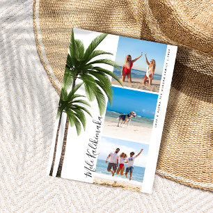 Cartes Pour Fêtes Annuelles Collage photo de Noël Mele Kalikimaka avec un palm
