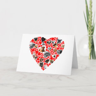 Cartes Pour Fêtes Annuelles Collage photo de Valentine Heart Dog