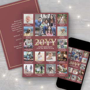 Cartes Pour Fêtes Annuelles Collage photo et légendes Quelle année d'or bordea