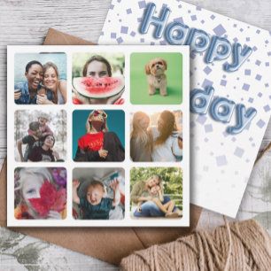 Cartes Pour Fêtes Annuelles Collage photo et texte de ballon pour Joyeux Anniv