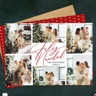 Cartes Pour Fêtes Annuelles Collage photo Feliz Navidad espagnol 